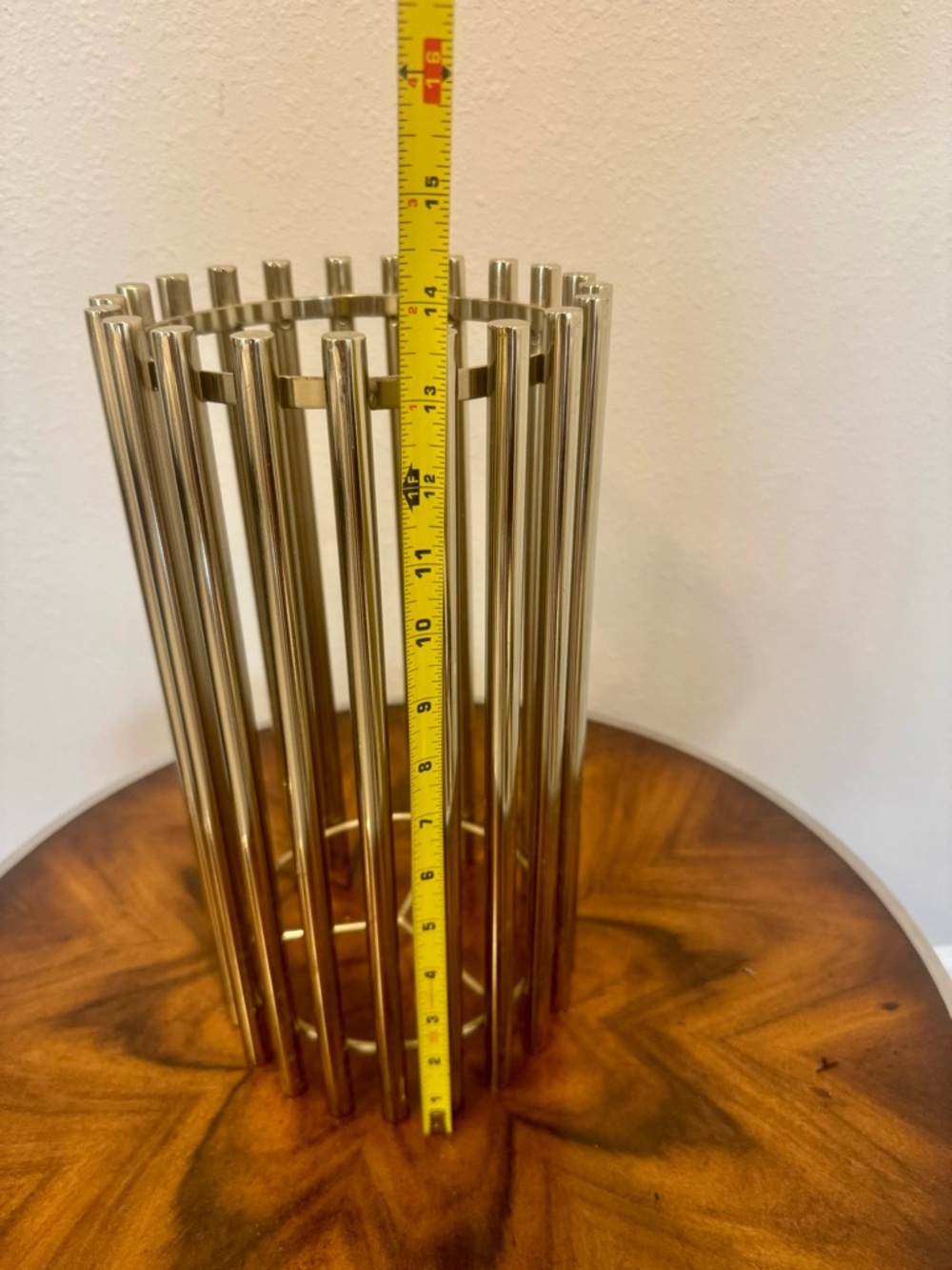 Tozai Home Stainless Steel Modern Column 14” Candle Holder - Picture 6 of 7